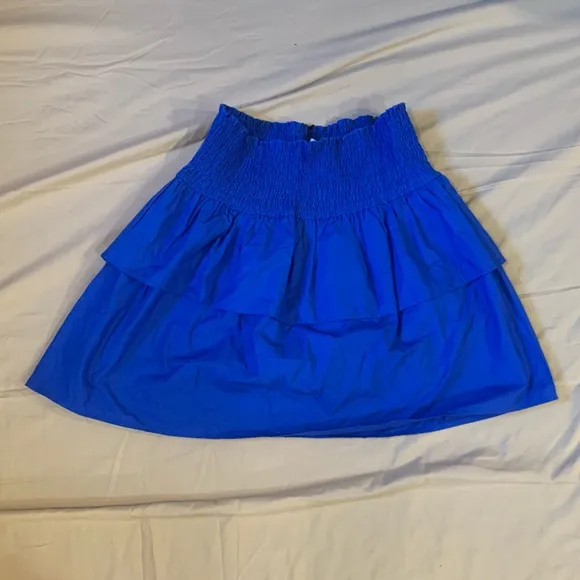 -NWT- HT 360 Collective Blue Layered Ruffle Mini Skirt