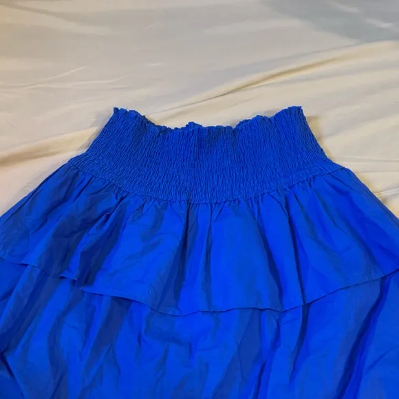 -NWT- HT 360 Collective Blue Layered Ruffle Mini Skirt