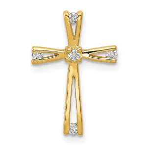 14k AA Diamond Cross Pendant