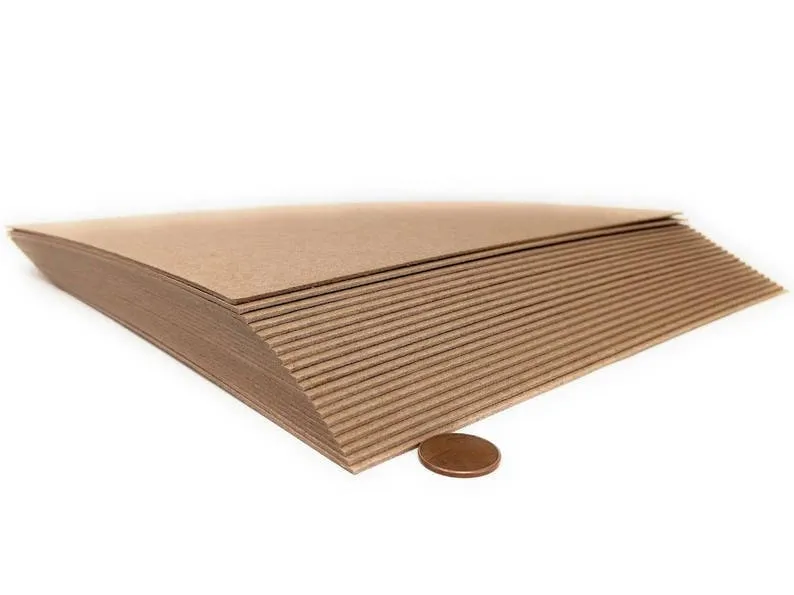 50pt Heavy Duty Kraft Chipboard - 8.5 x 11 - 20 Sheets