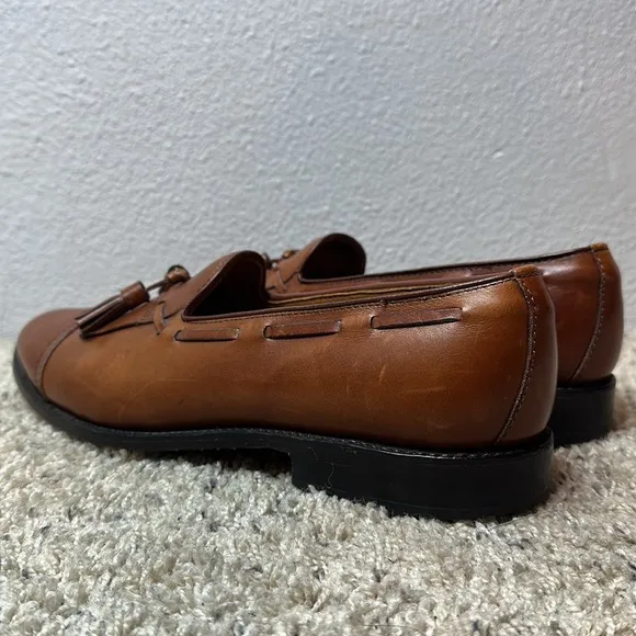Allen Edmonds Dalton 87703 Brown Tasseled Slip On Loafer Shoes Size 9.5 A