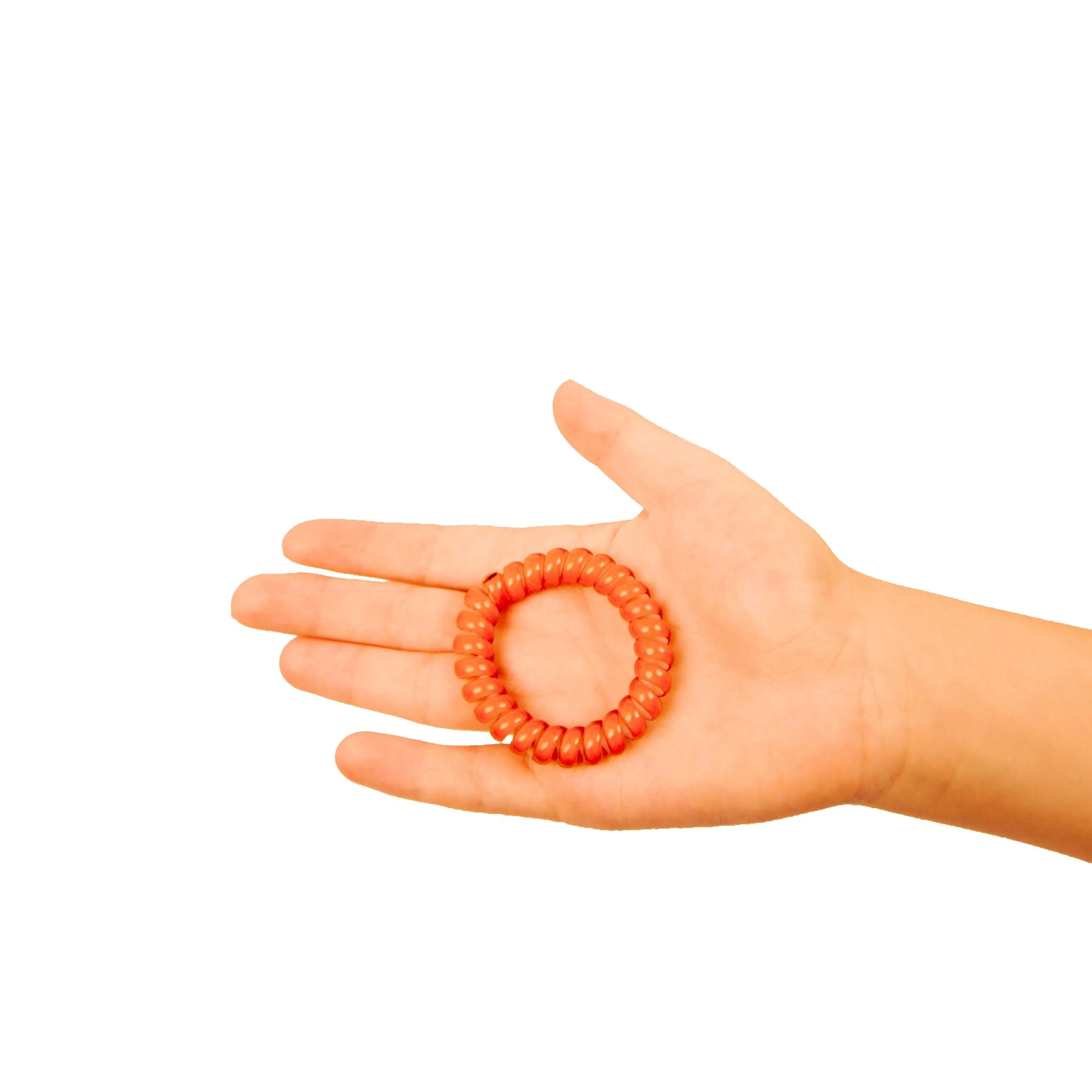Amelia Beauty Products 8 Medium Elastic Hair Coils, 2.0in Diameter Thick Spiral Hair Ties, Gentle on Hair, Strong Hold and Minimizes Dents and Creases, Brown