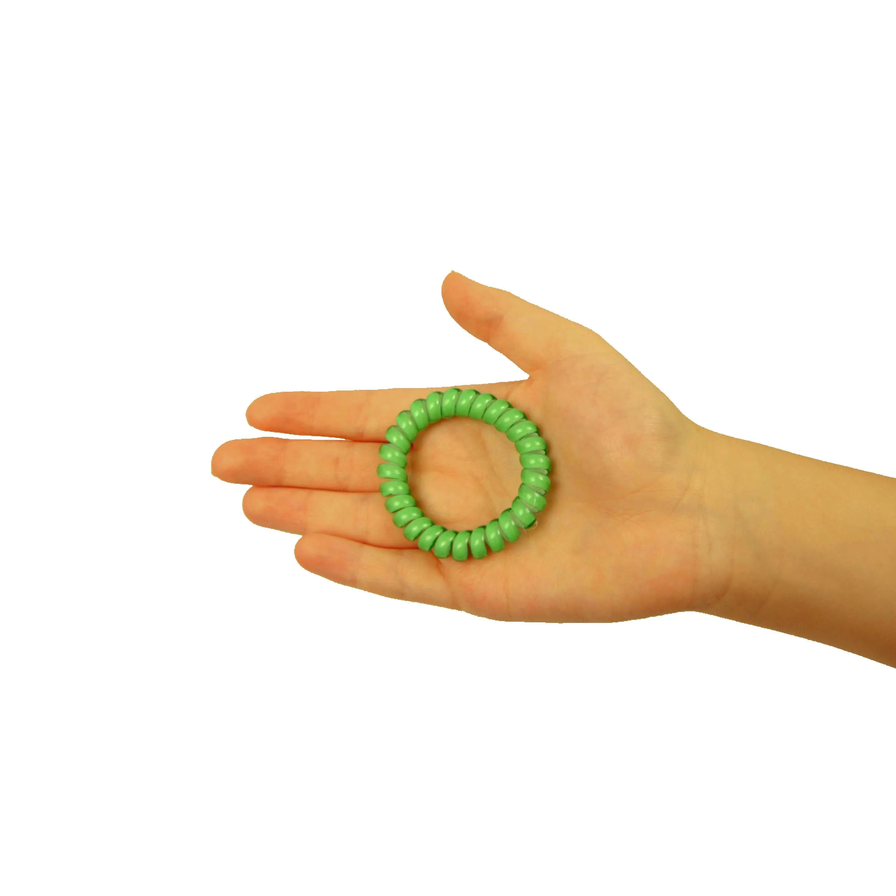 Amelia Beauty Products 8 Medium Elastic Hair Coils, 2.0in Diameter Thick Spiral Hair Ties, Gentle on Hair, Strong Hold and Minimizes Dents and Creases, Emerald
