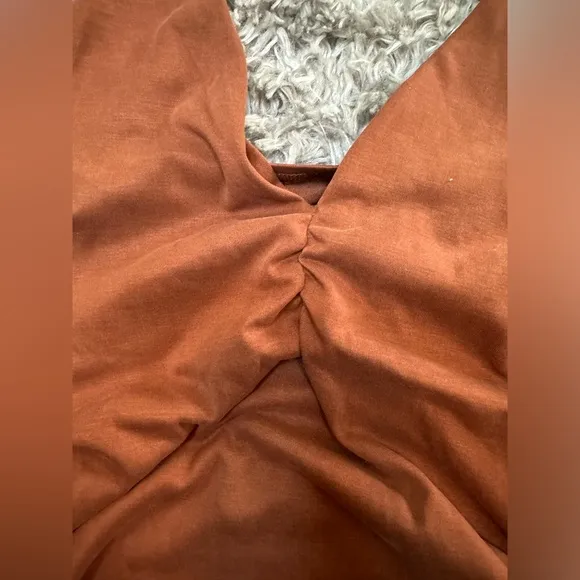 Anthropologie The Ariana Halter Mini Dress Brown NWT Size L