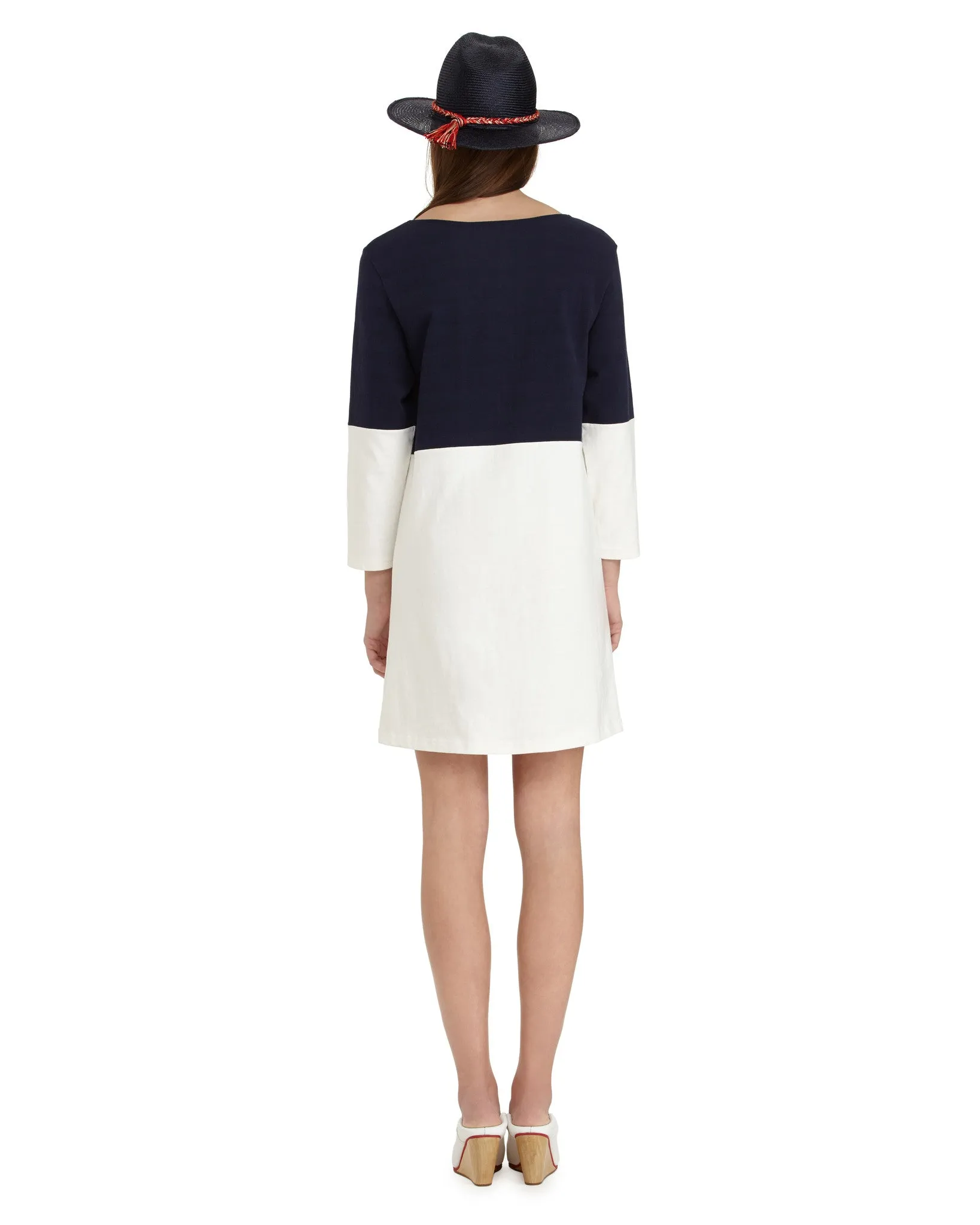 Apiece Apart Tee Dress | Navy & White - FINAL SALE