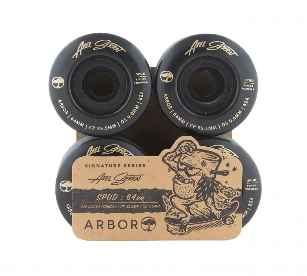 Arbor Signature Skateboard Wheels Spud Axel Serrat 82a - Black