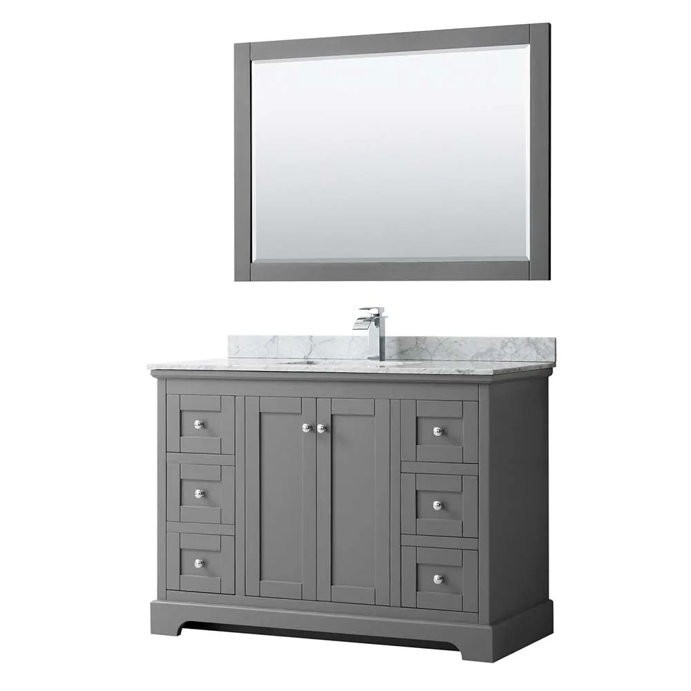 Avery 48 Inch Single Bathroom Vanity in Dark Gray