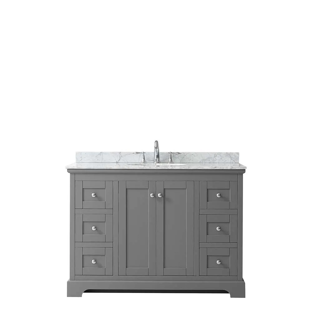 Avery 48 Inch Single Bathroom Vanity in Dark Gray