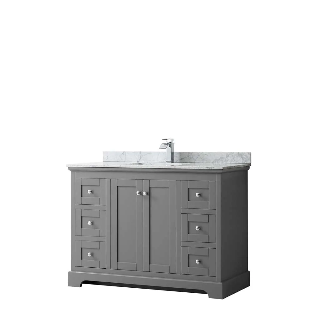 Avery 48 Inch Single Bathroom Vanity in Dark Gray