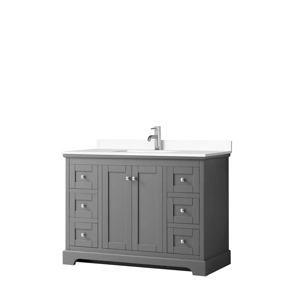 Avery 48 Inch Single Bathroom Vanity in Dark Gray