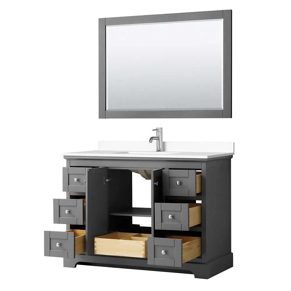Avery 48 Inch Single Bathroom Vanity in Dark Gray