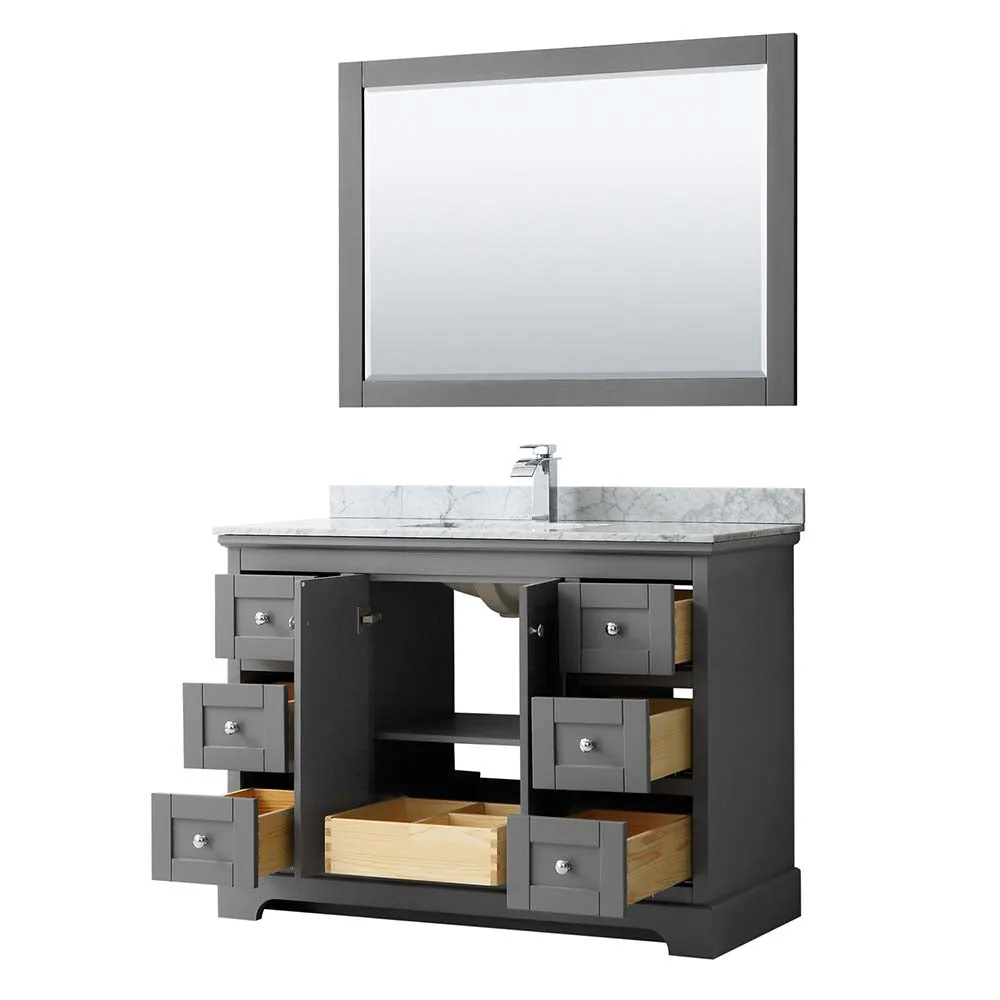 Avery 48 Inch Single Bathroom Vanity in Dark Gray