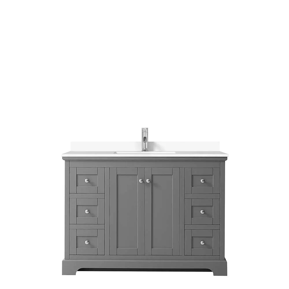 Avery 48 Inch Single Bathroom Vanity in Dark Gray