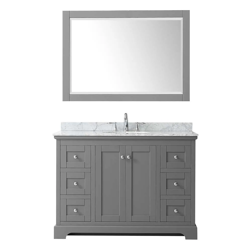 Avery 48 Inch Single Bathroom Vanity in Dark Gray