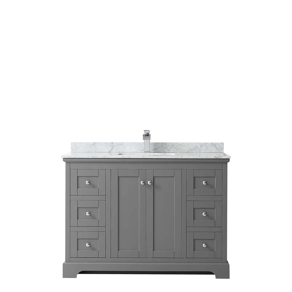 Avery 48 Inch Single Bathroom Vanity in Dark Gray