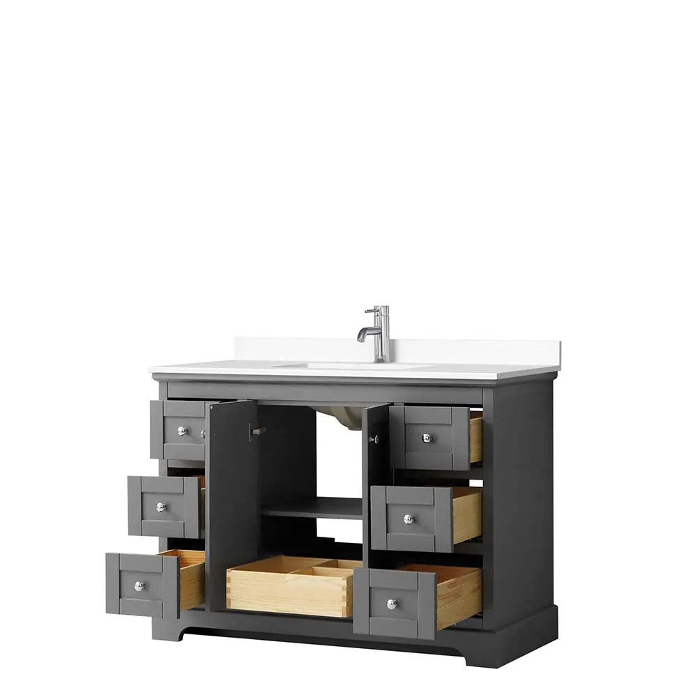 Avery 48 Inch Single Bathroom Vanity in Dark Gray
