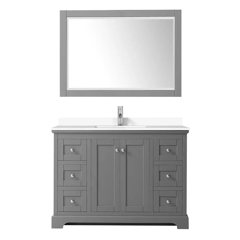 Avery 48 Inch Single Bathroom Vanity in Dark Gray