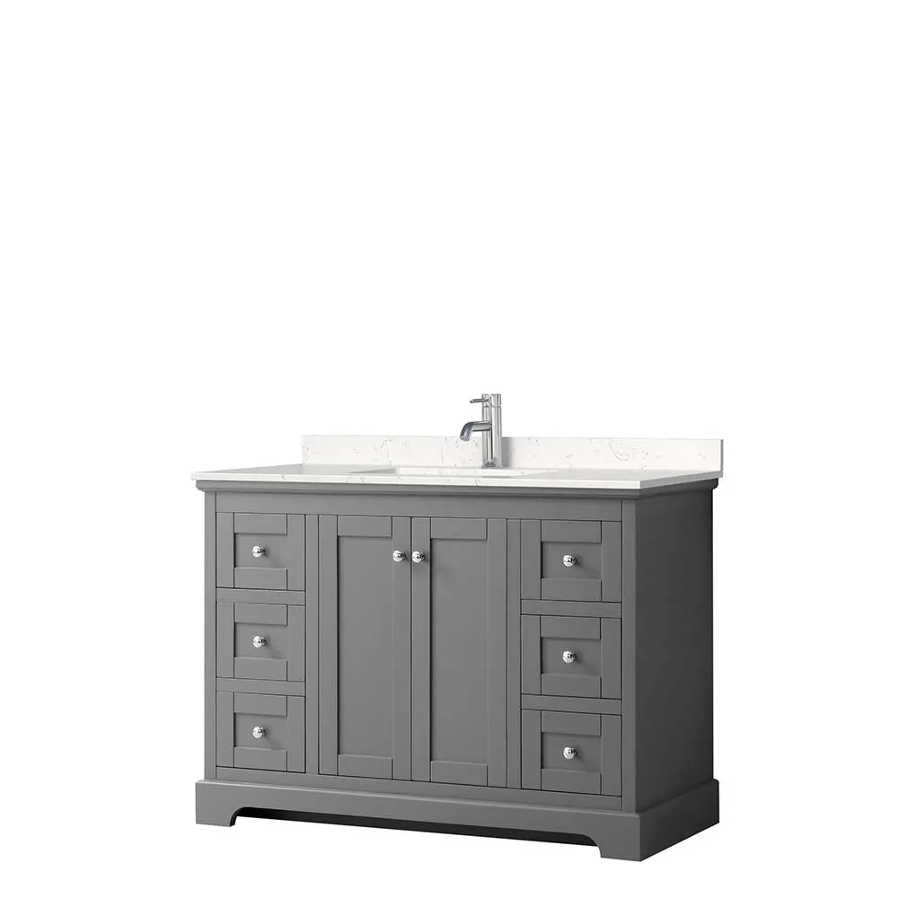 Avery 48 Inch Single Bathroom Vanity in Dark Gray