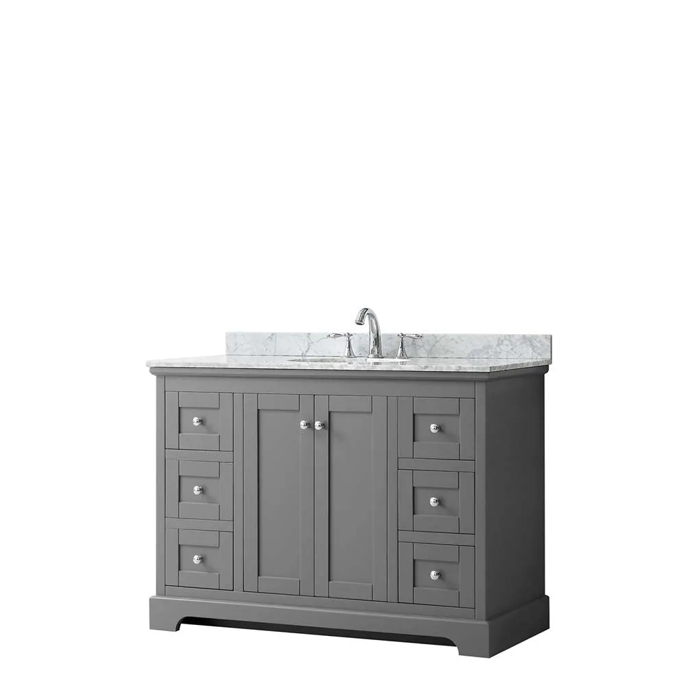 Avery 48 Inch Single Bathroom Vanity in Dark Gray