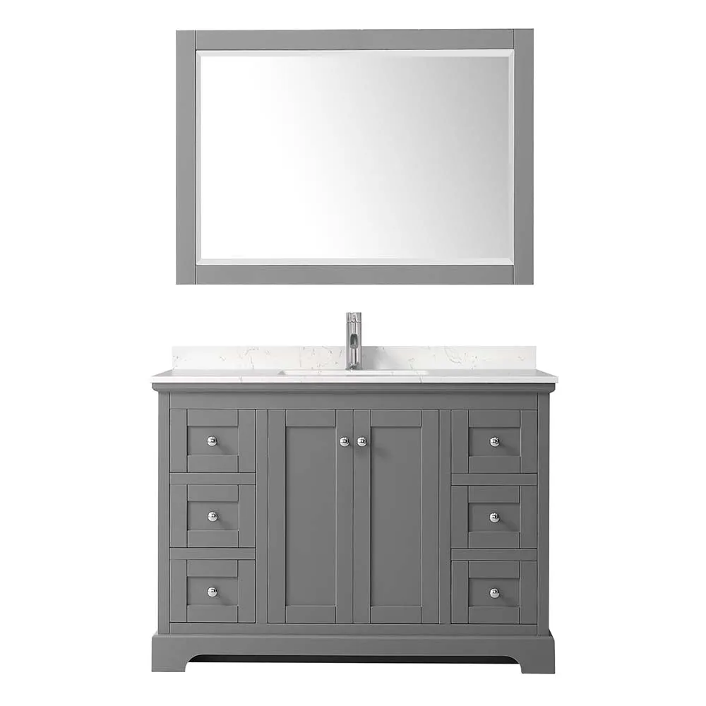 Avery 48 Inch Single Bathroom Vanity in Dark Gray