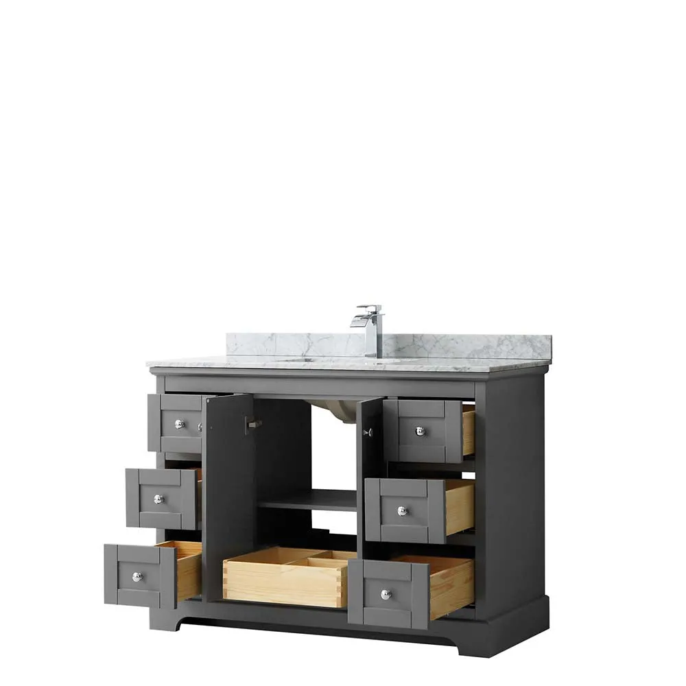 Avery 48 Inch Single Bathroom Vanity in Dark Gray