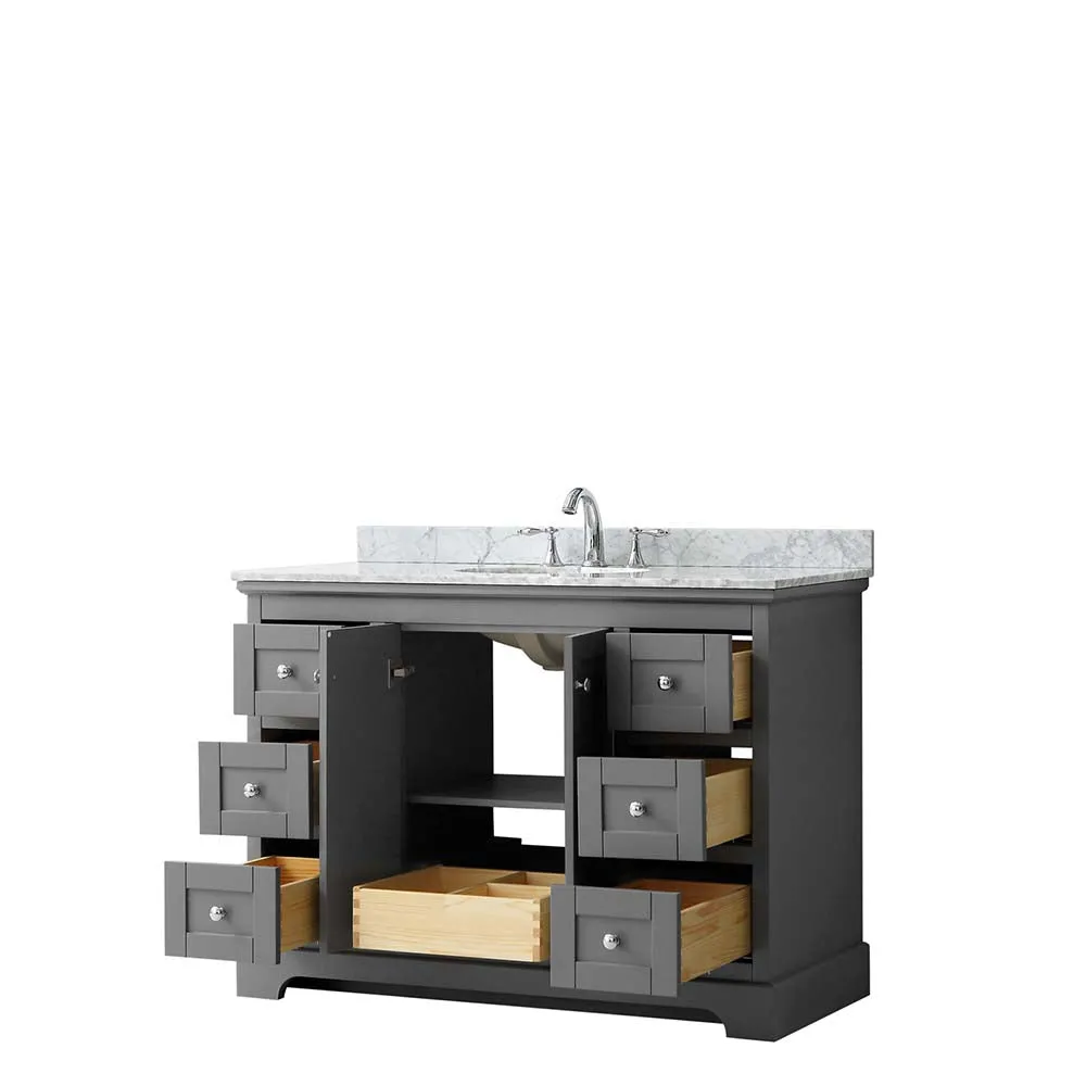 Avery 48 Inch Single Bathroom Vanity in Dark Gray