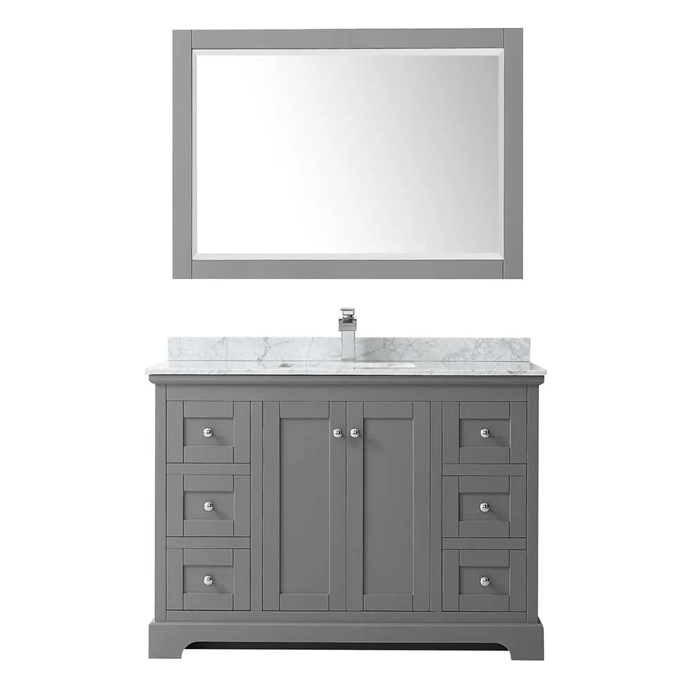 Avery 48 Inch Single Bathroom Vanity in Dark Gray