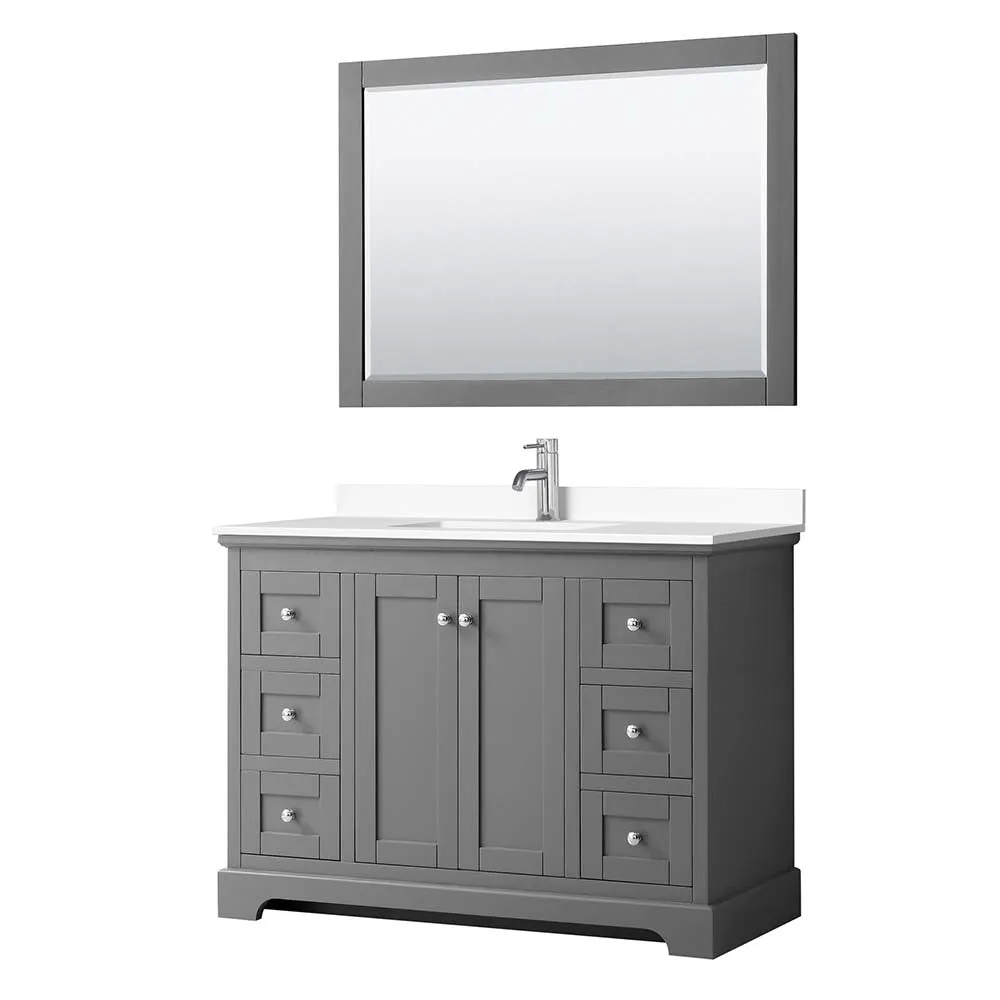 Avery 48 Inch Single Bathroom Vanity in Dark Gray