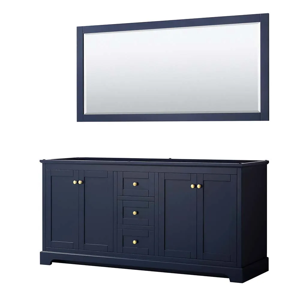 Avery 72 Inch Double Bathroom Vanity in Dark Blue