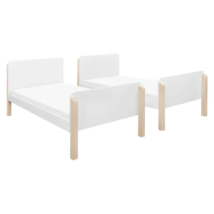 Babyletto TipToe Bunk Bed - White / Washed Natural