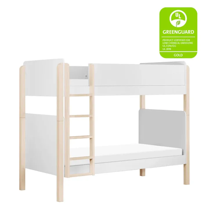 Babyletto TipToe Bunk Bed - White / Washed Natural