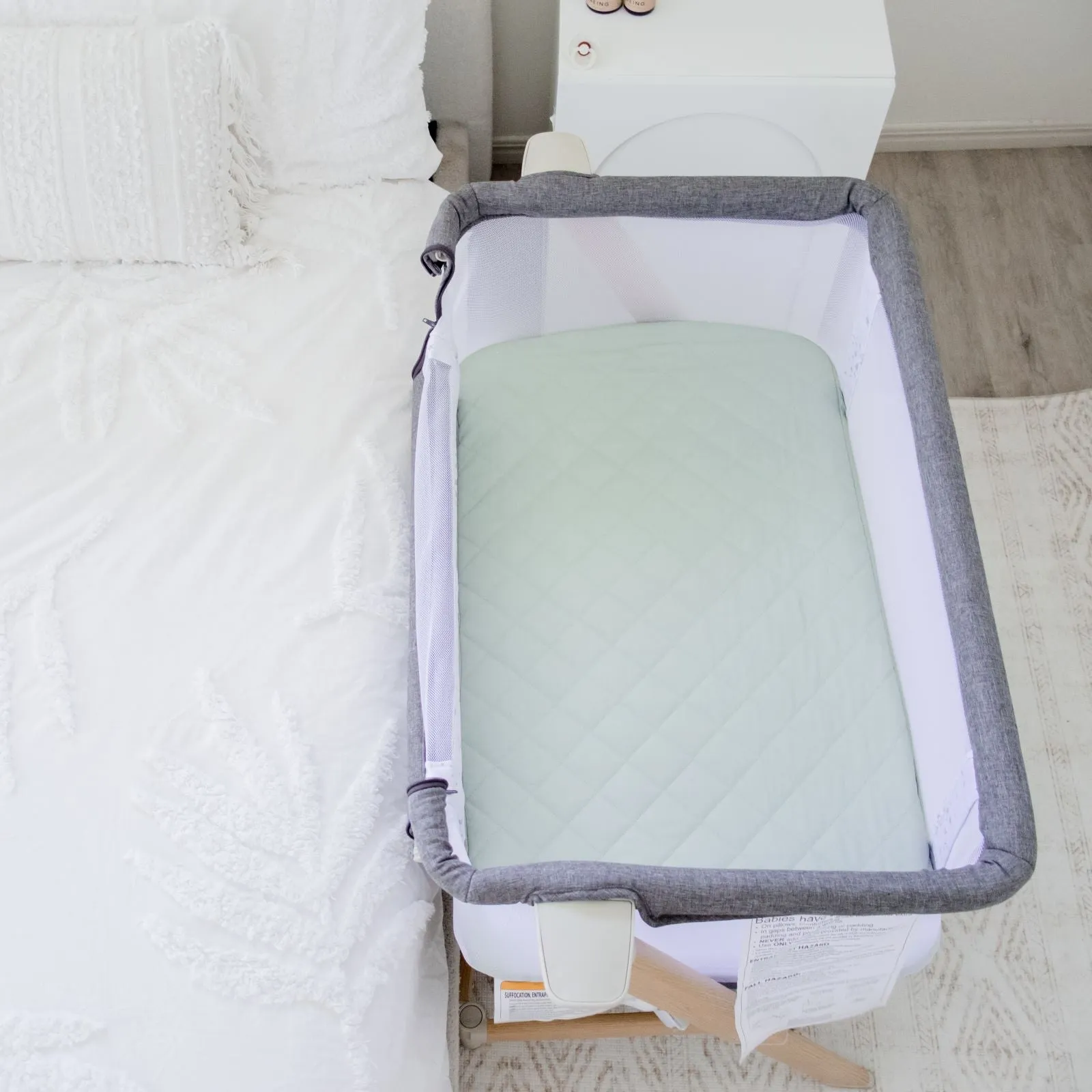 Bambella Co-Sleeper Fitted Waterproof Sheet | Fern