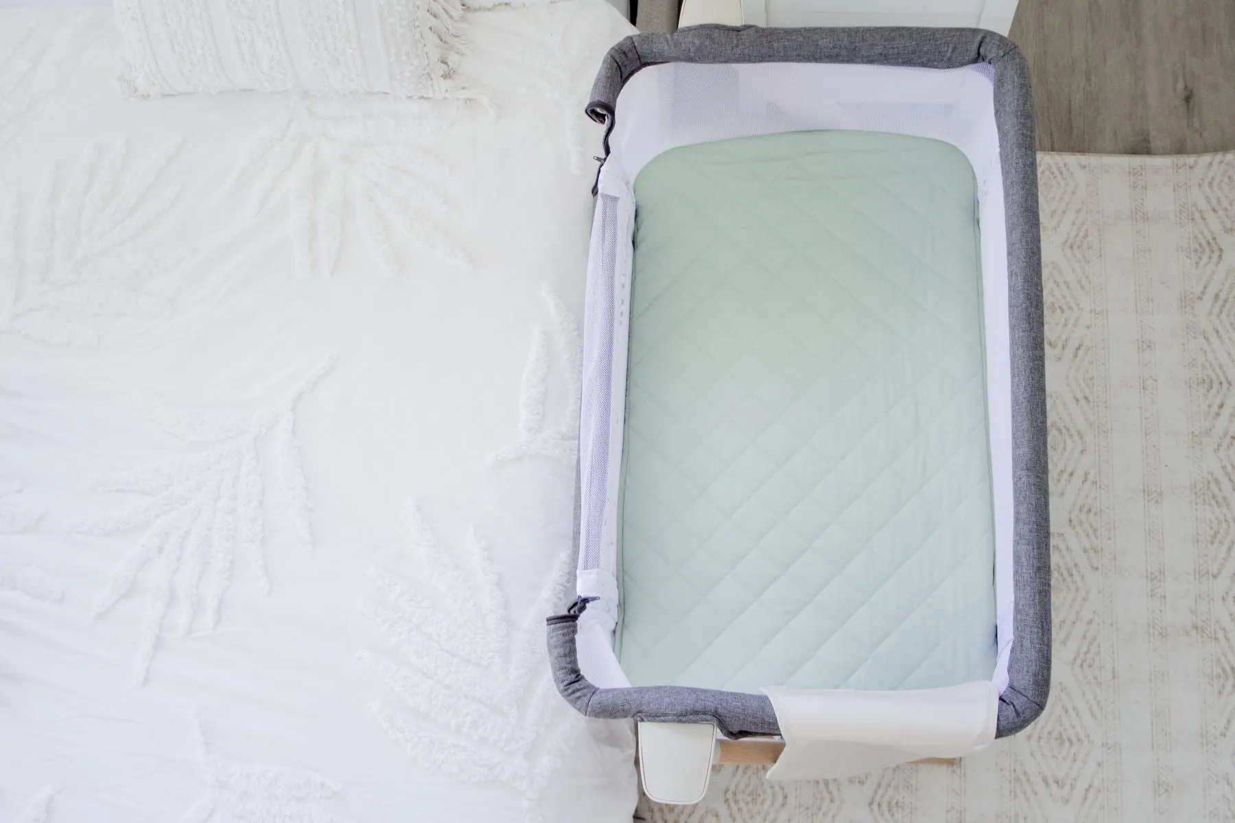 Bambella Co-Sleeper Fitted Waterproof Sheet | Fern