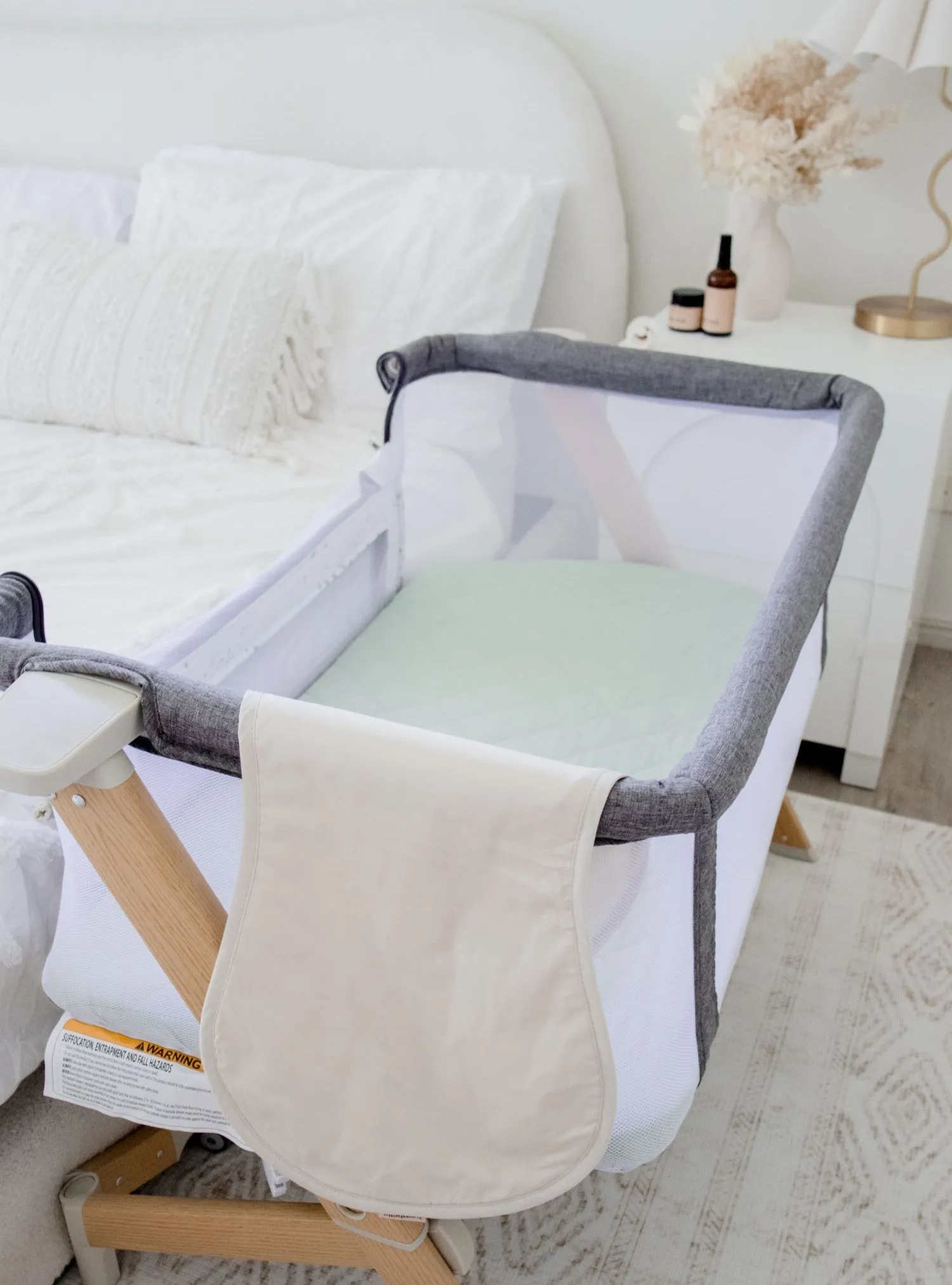 Bambella Co-Sleeper Fitted Waterproof Sheet | Fern