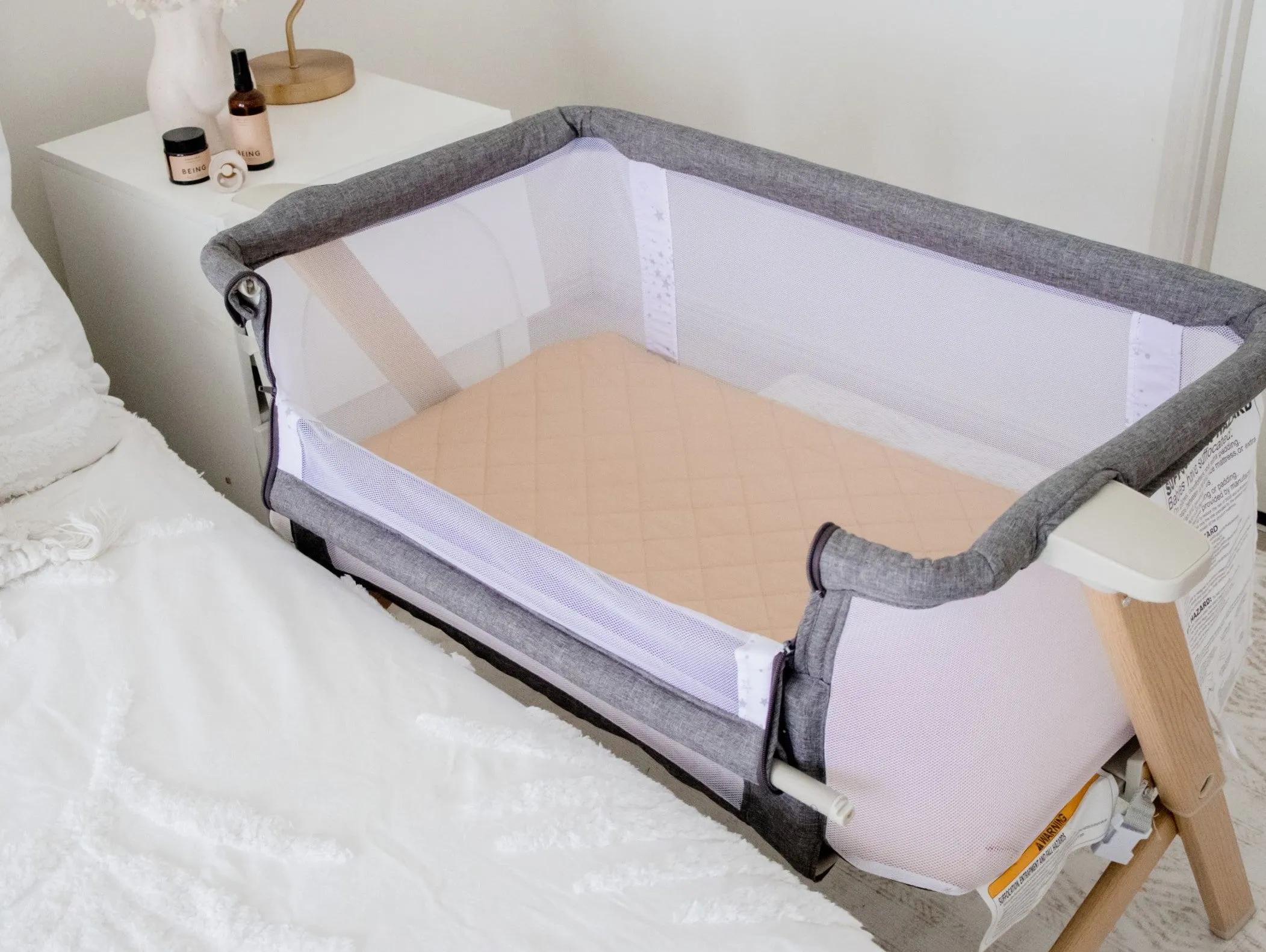 Bambella Co-Sleeper Fitted Waterproof Sheet | Nude