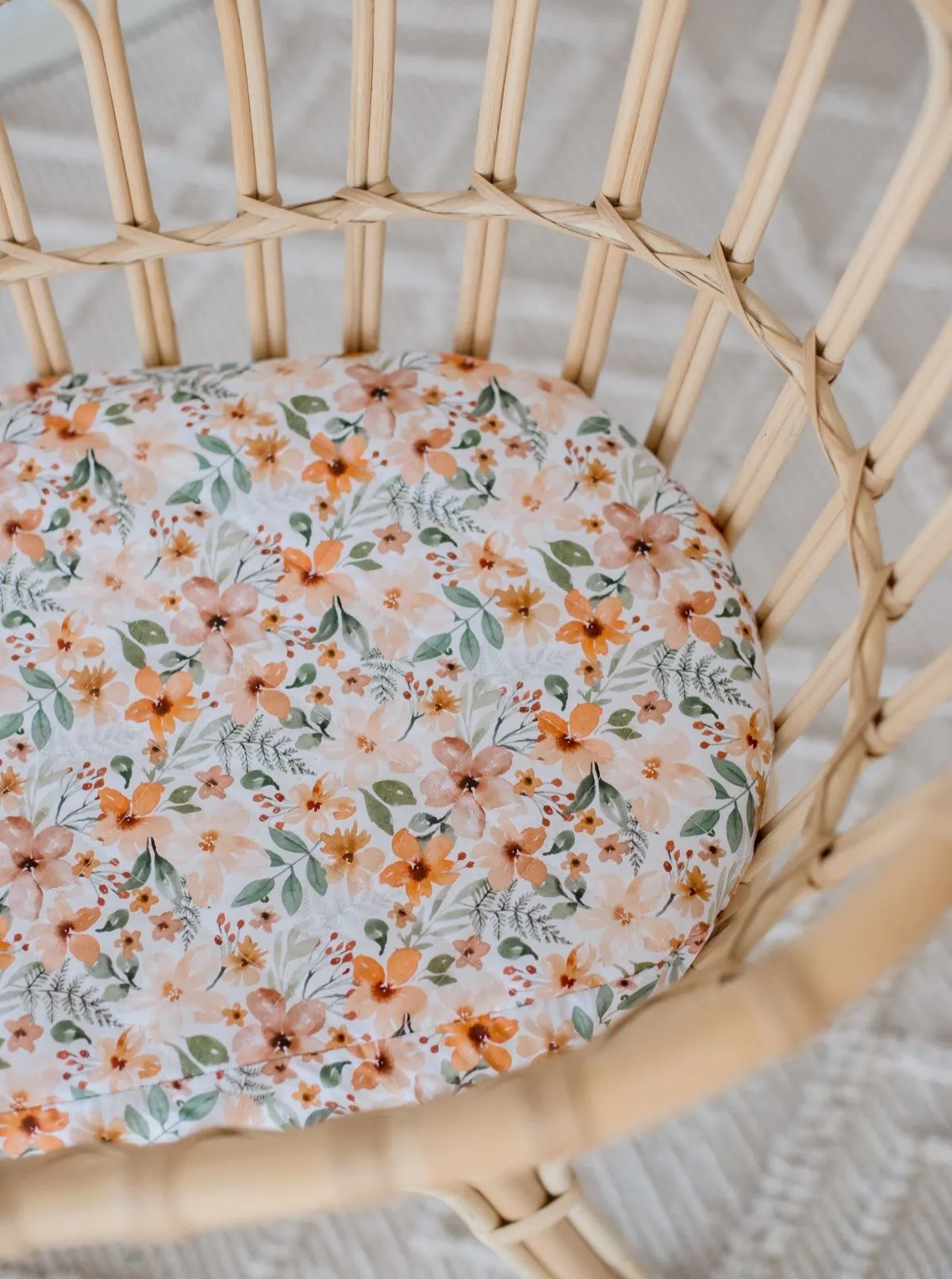 Bambella Waterproof Moses Bassinet Sheet | Bloom