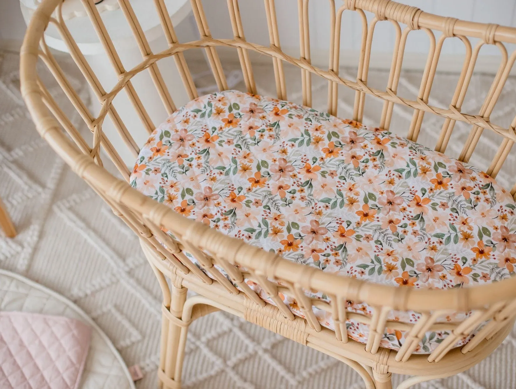 Bambella Waterproof Moses Bassinet Sheet | Bloom