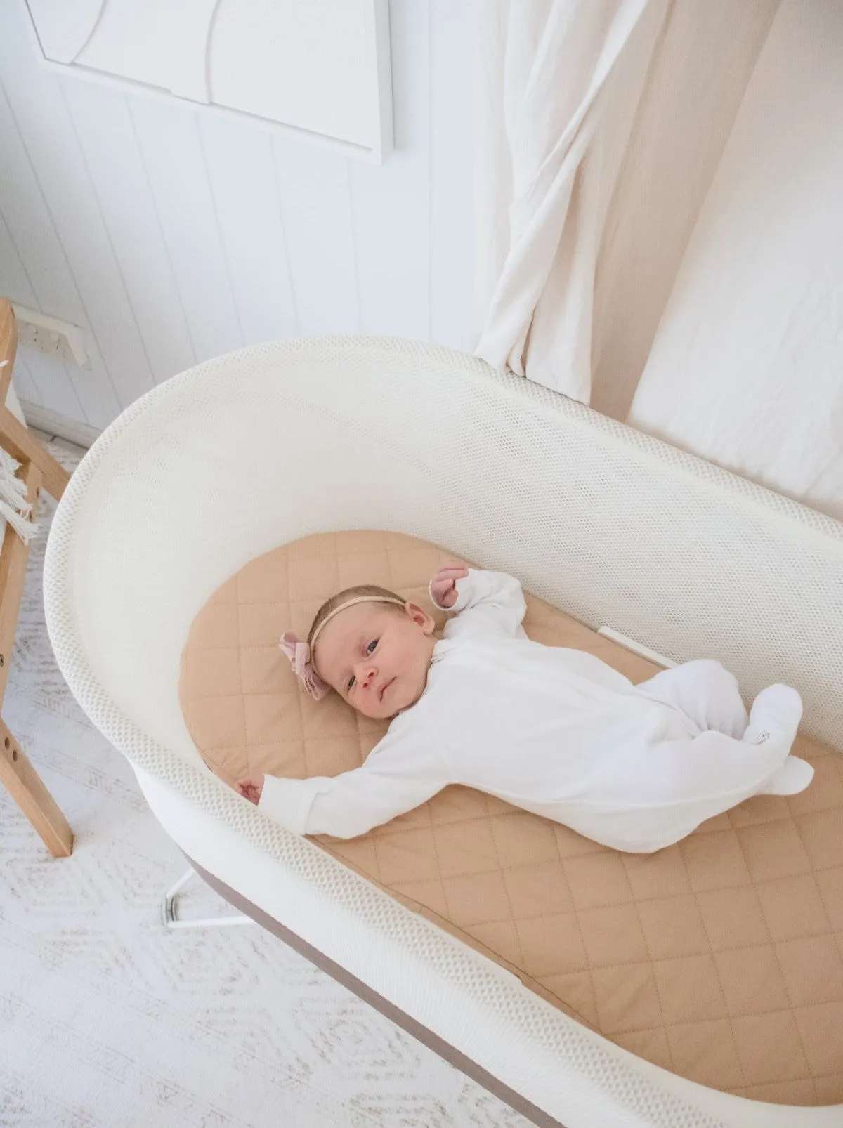 Bambella Waterproof Moses Bassinet Sheet |  Nude