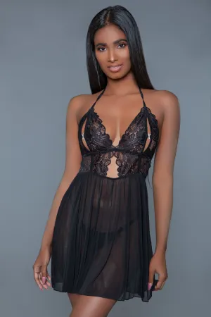Be Wicked - Cosette - Babydoll - Zwart