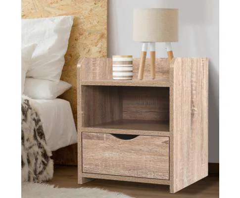 Bedside Table Drawer - Oak Brown