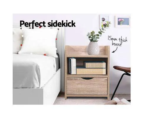 Bedside Table Drawer - Oak Brown