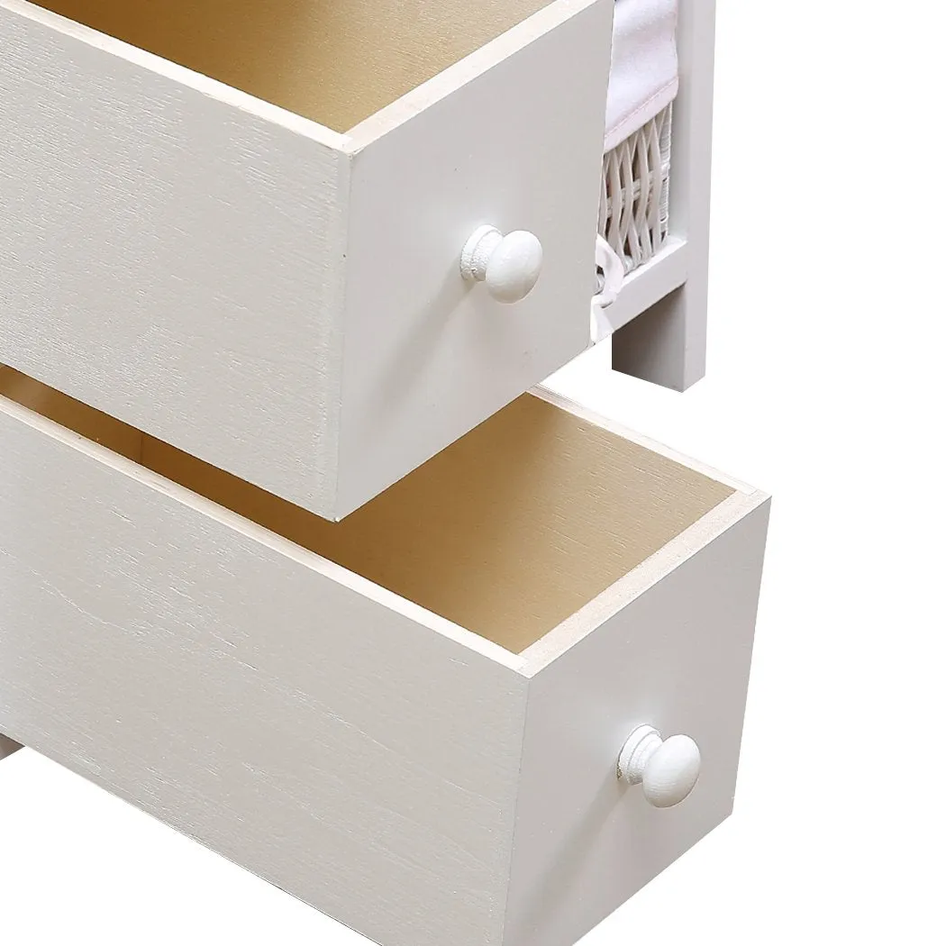 Bedside Tables Chest of 5 Drawers Wood Storage Cabinet Bedroom Furniture