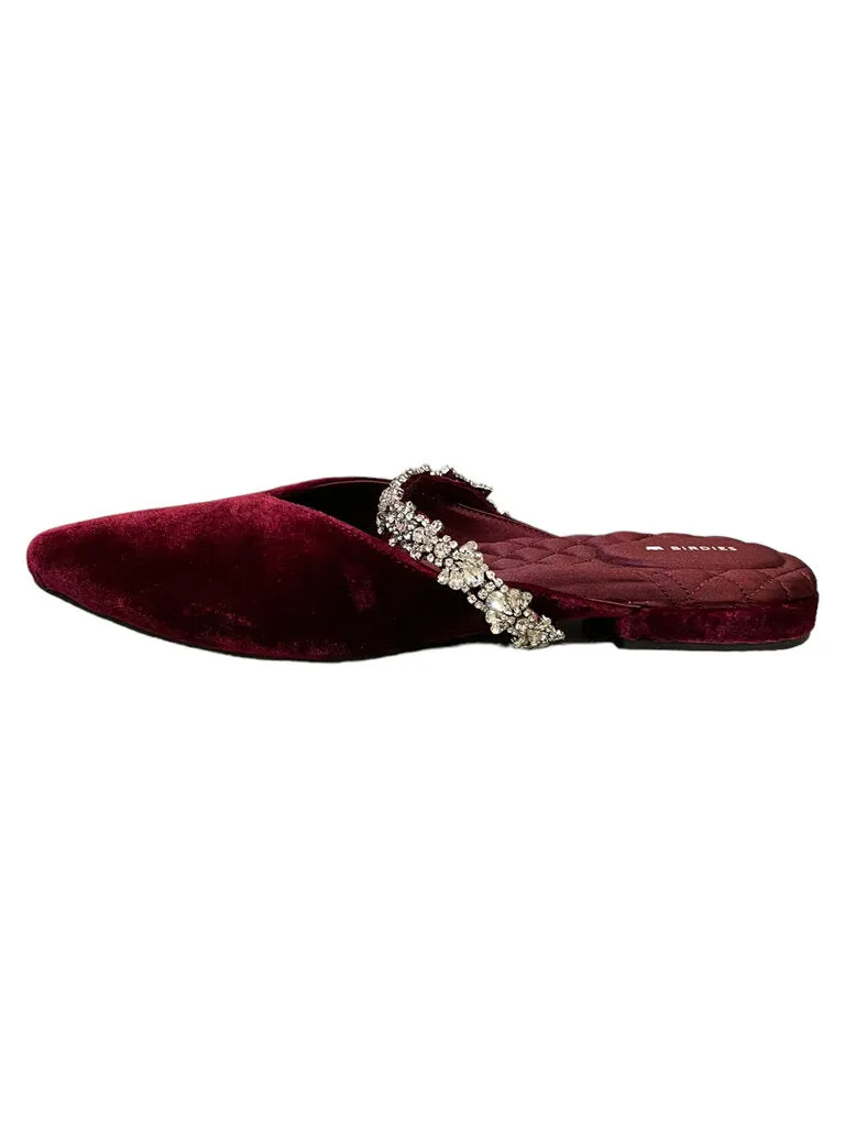 birdies velvet slides ruby 10