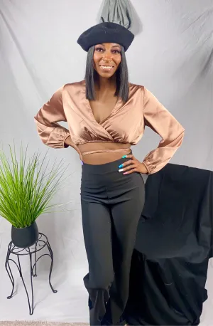 Bishop-Sleve Wrap Around Top