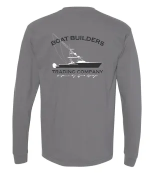Boat Builders Trading Co. Walkaround  Long Sleeve - Blackout on Grey