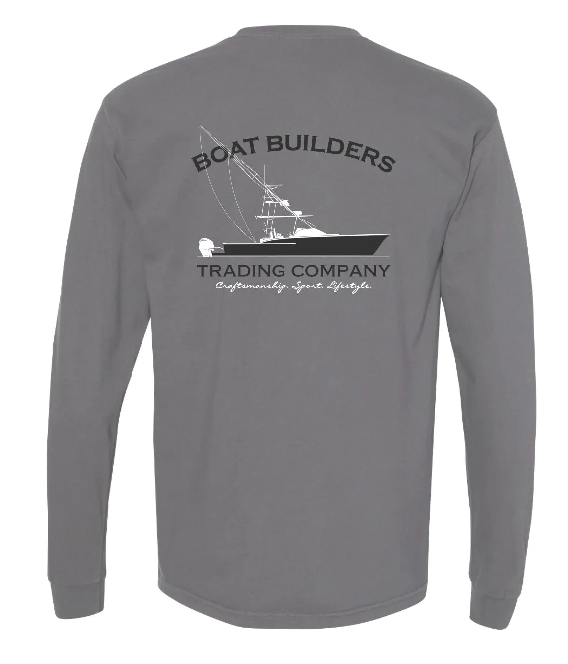 Boat Builders Trading Co. Walkaround  Long Sleeve - Blackout on Grey