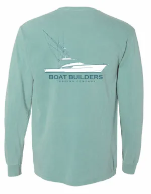 Boat Builders Trading Co. Walkaround  Long Sleeve - Channel Marker Green