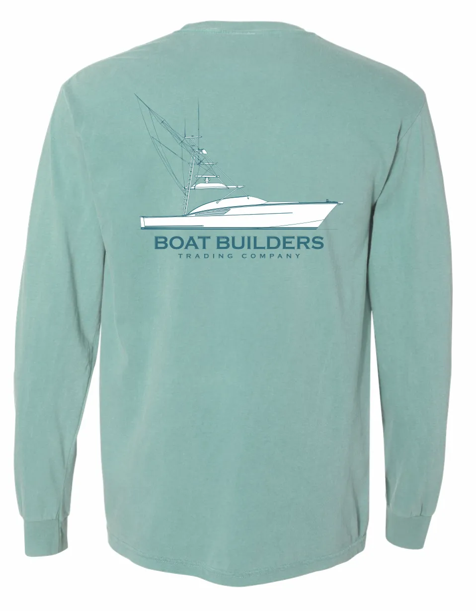 Boat Builders Trading Co. Walkaround  Long Sleeve - Channel Marker Green