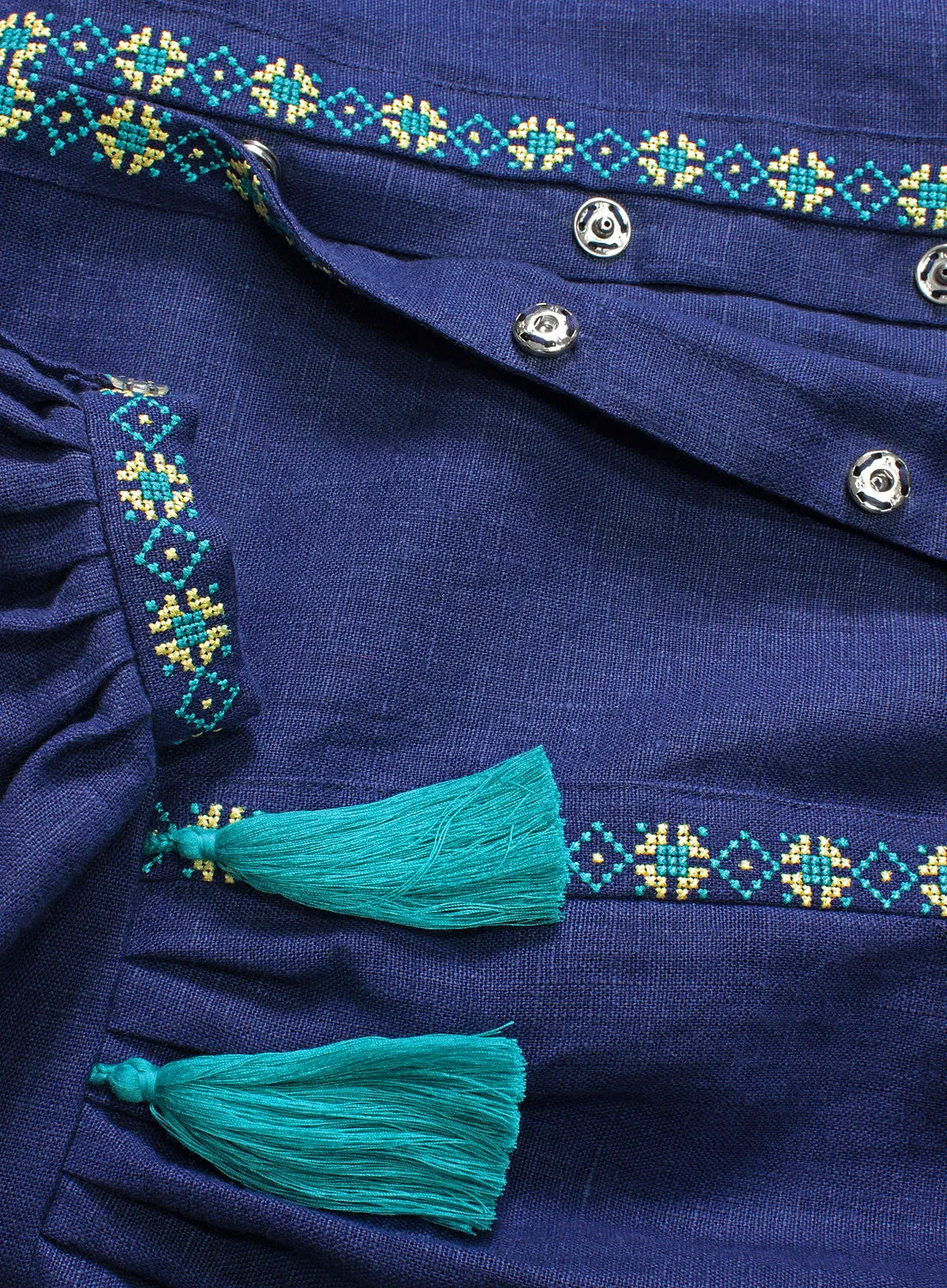 Boho style kaftan with embroidery