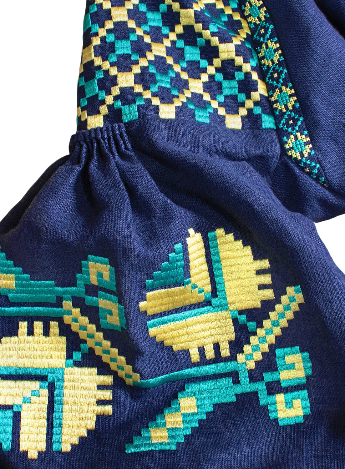 Boho style kaftan with embroidery